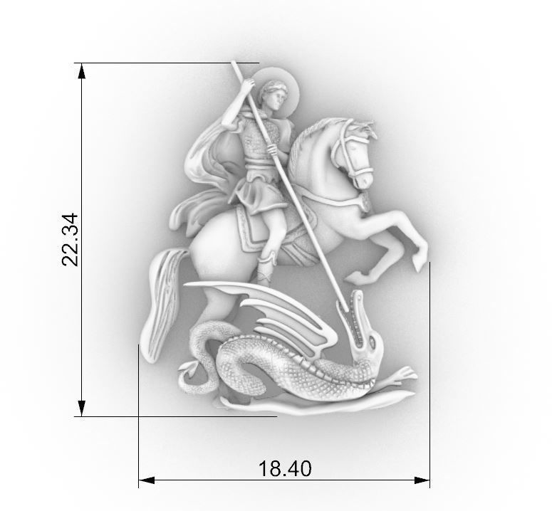 SAINT GEORGE  3D print model_2