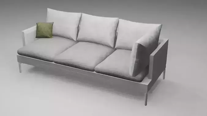 sofa with pillows