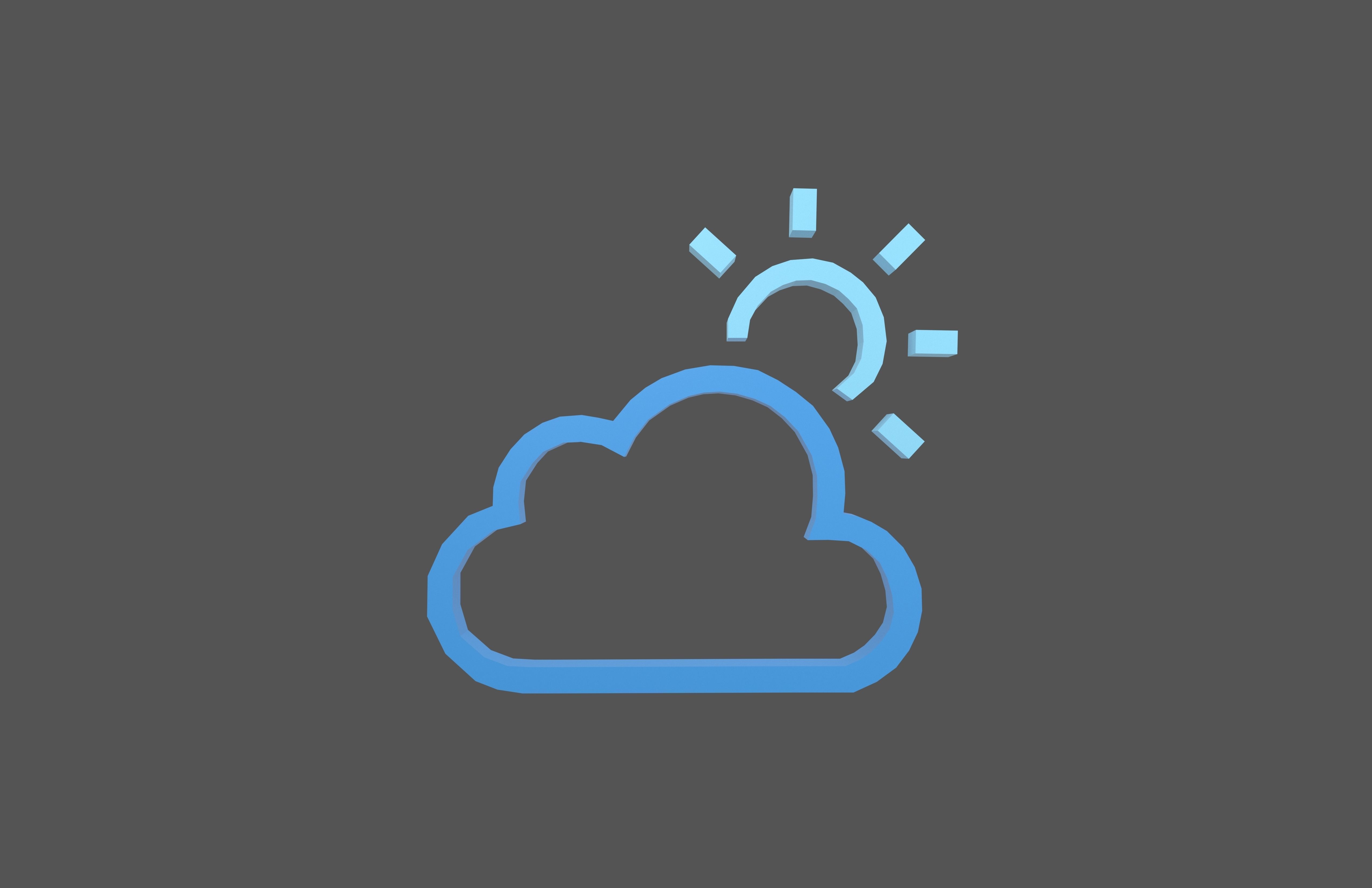 Weather Symbol v7 005 Low-poly 3D model_1