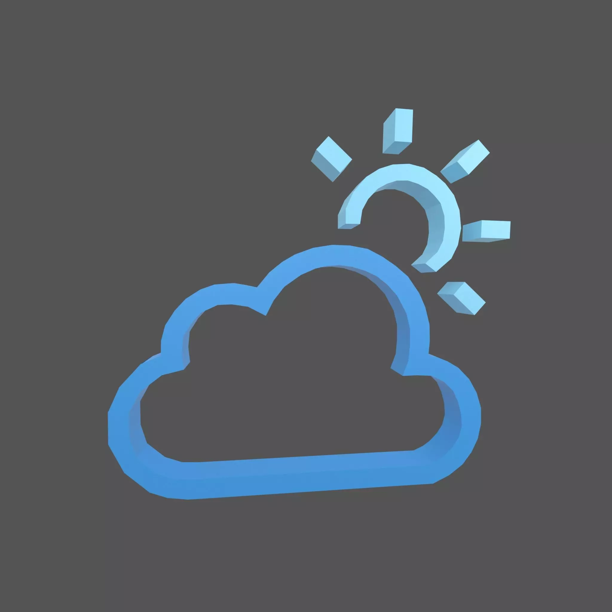 Weather Symbol v7 005 Low-poly 3D model_0