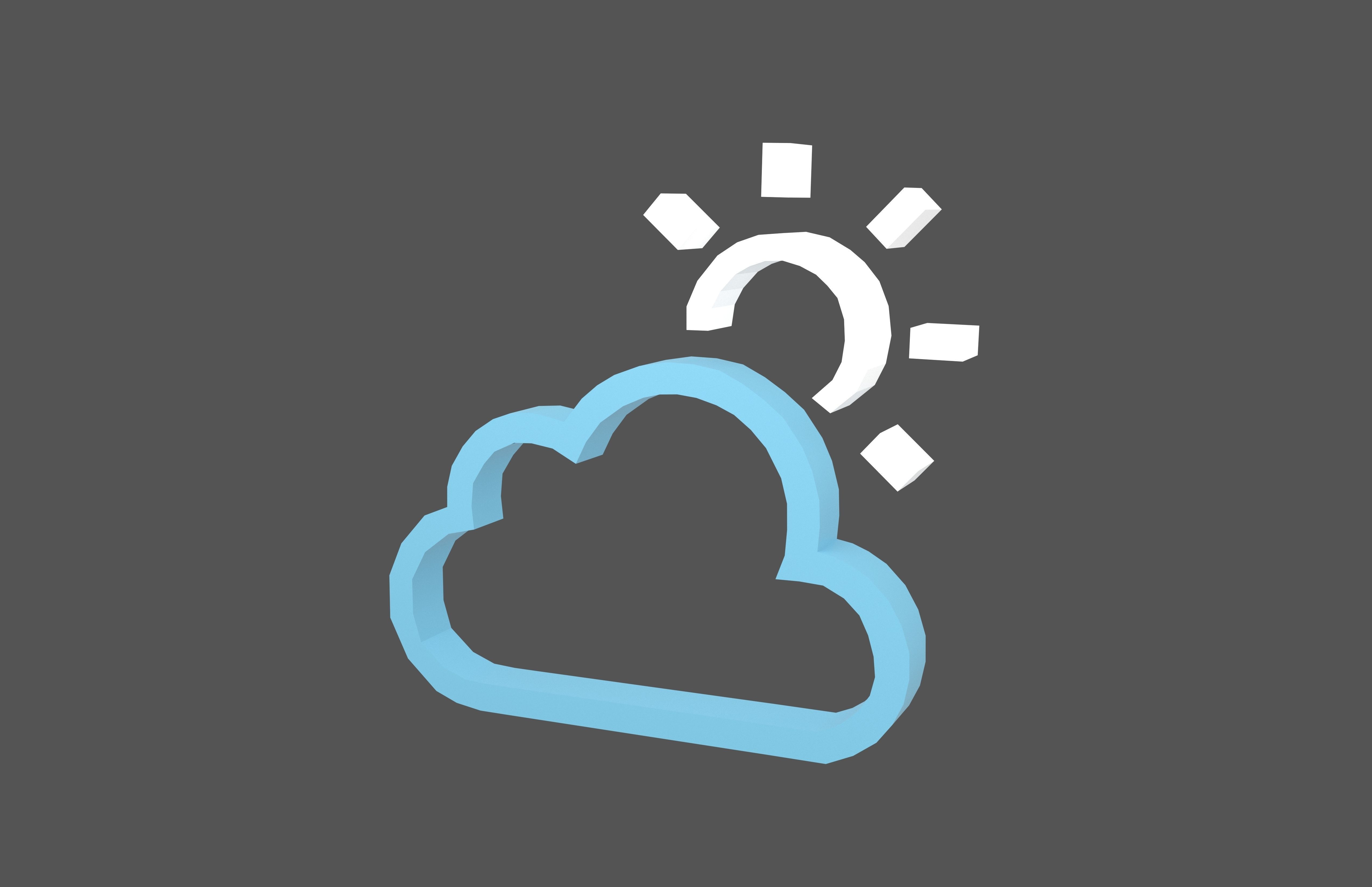 Weather Symbol v7 008 Low-poly 3D model_2