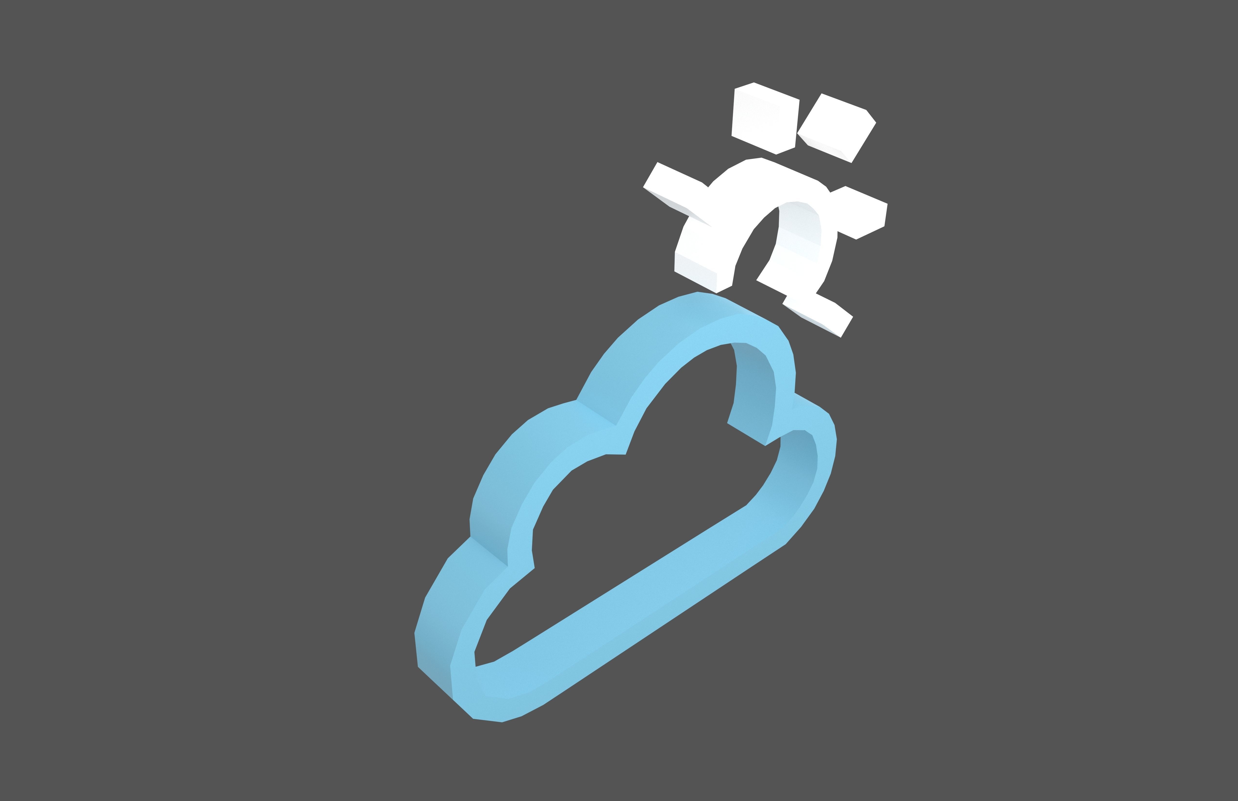 Weather Symbol v7 008 Low-poly 3D model_3