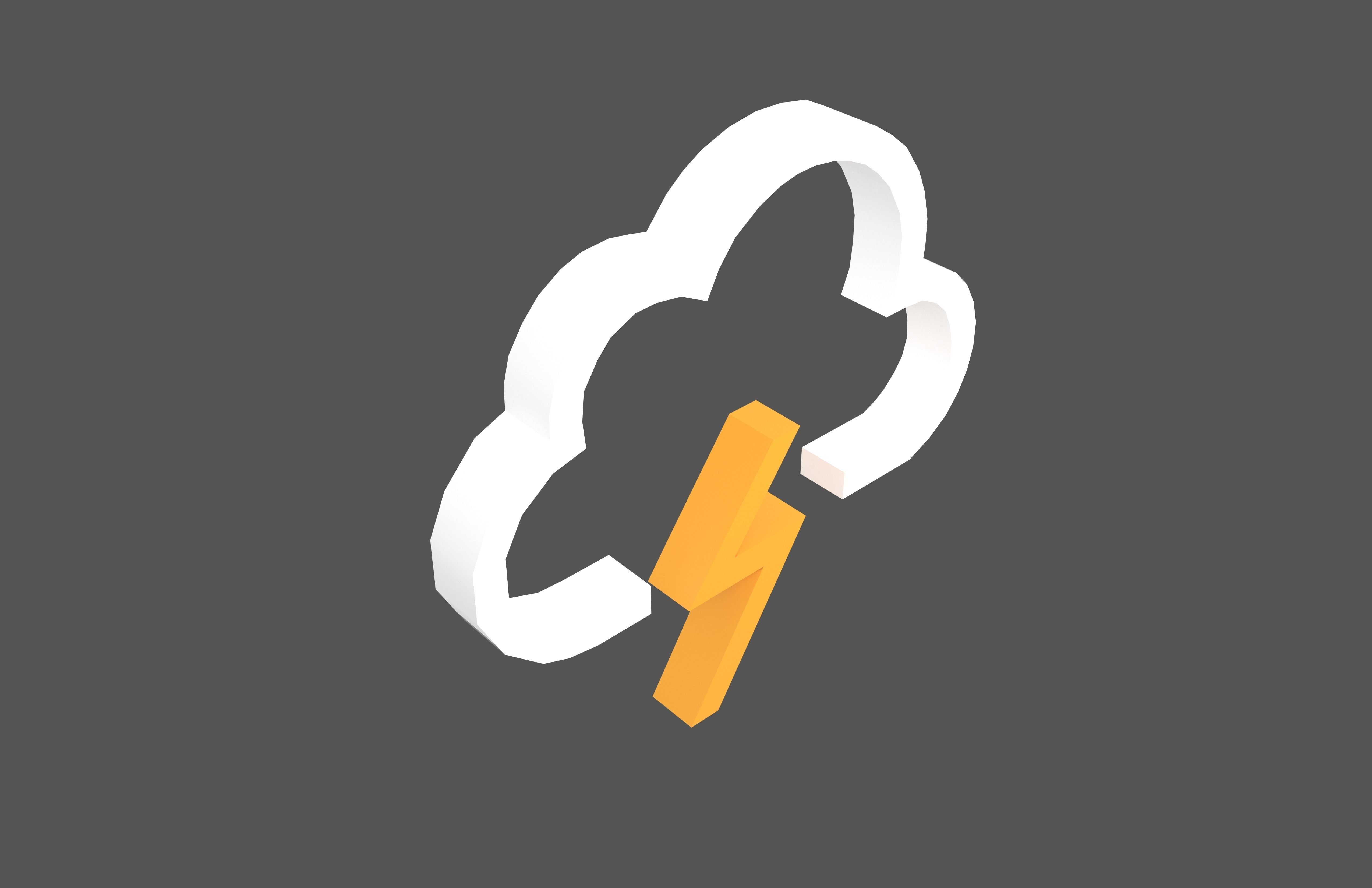 Weather Symbol v8 001 Low-poly 3D model_3