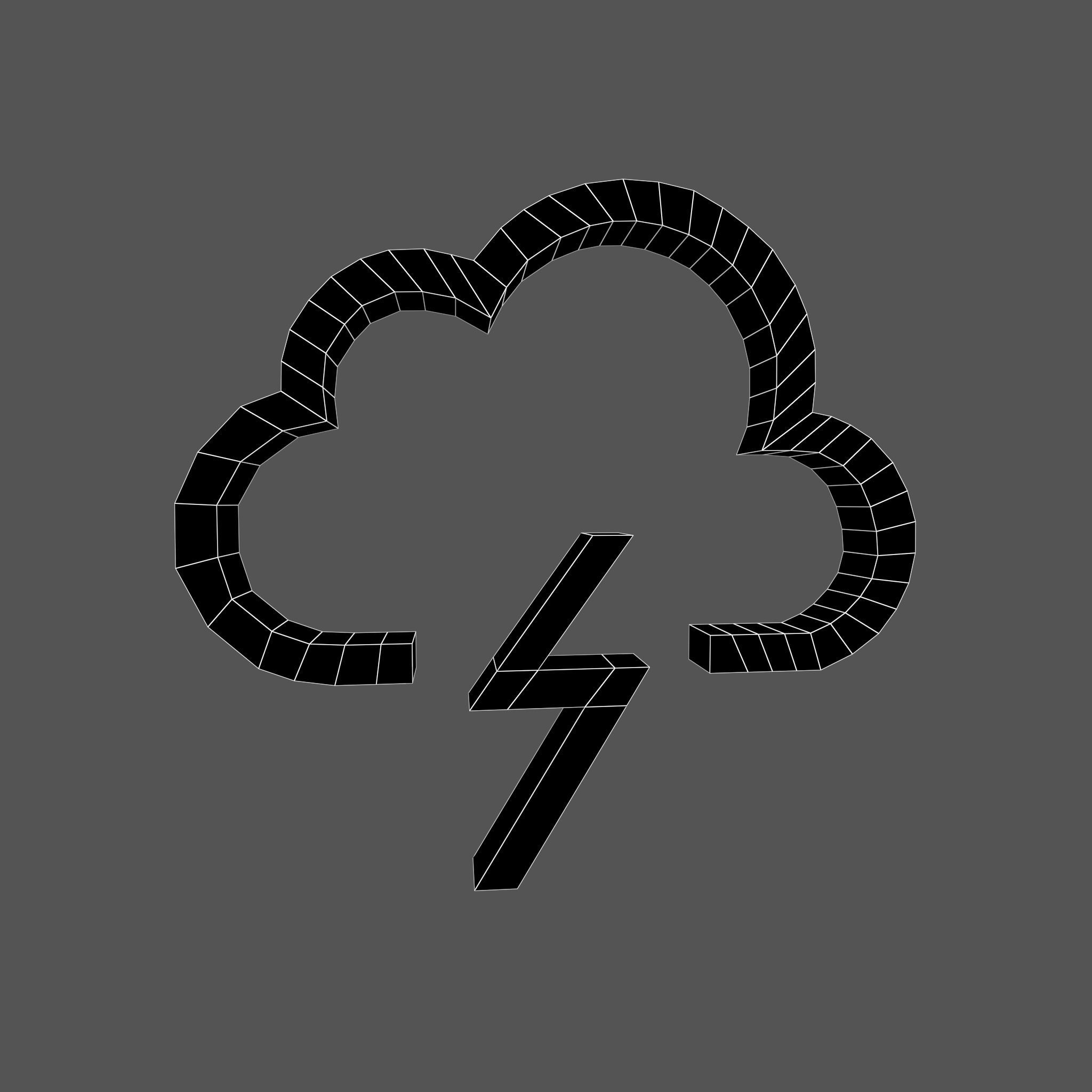 Weather Symbol v8 001 Low-poly 3D model_4