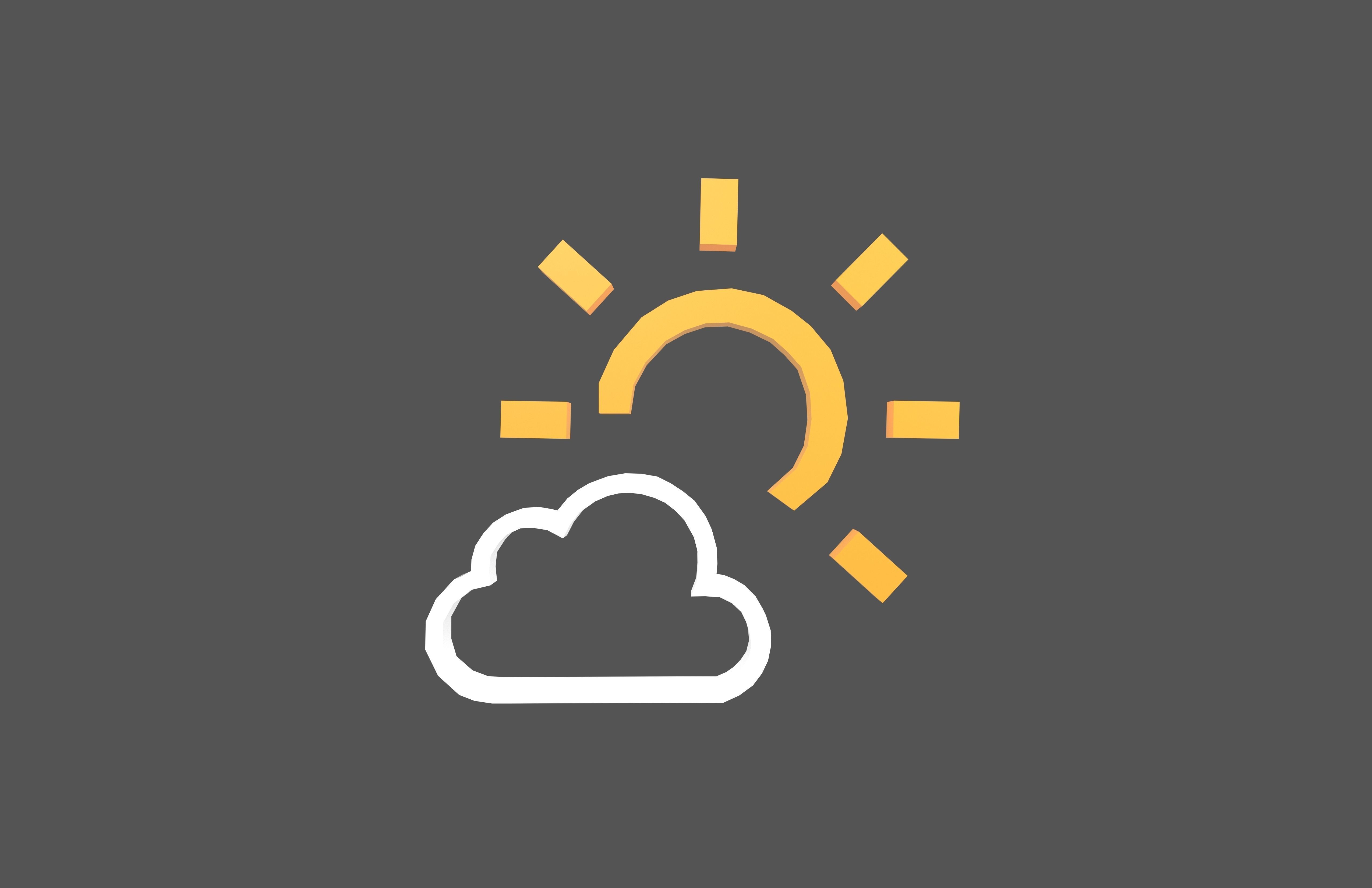 Weather Symbol v9 001 Low-poly 3D model_1