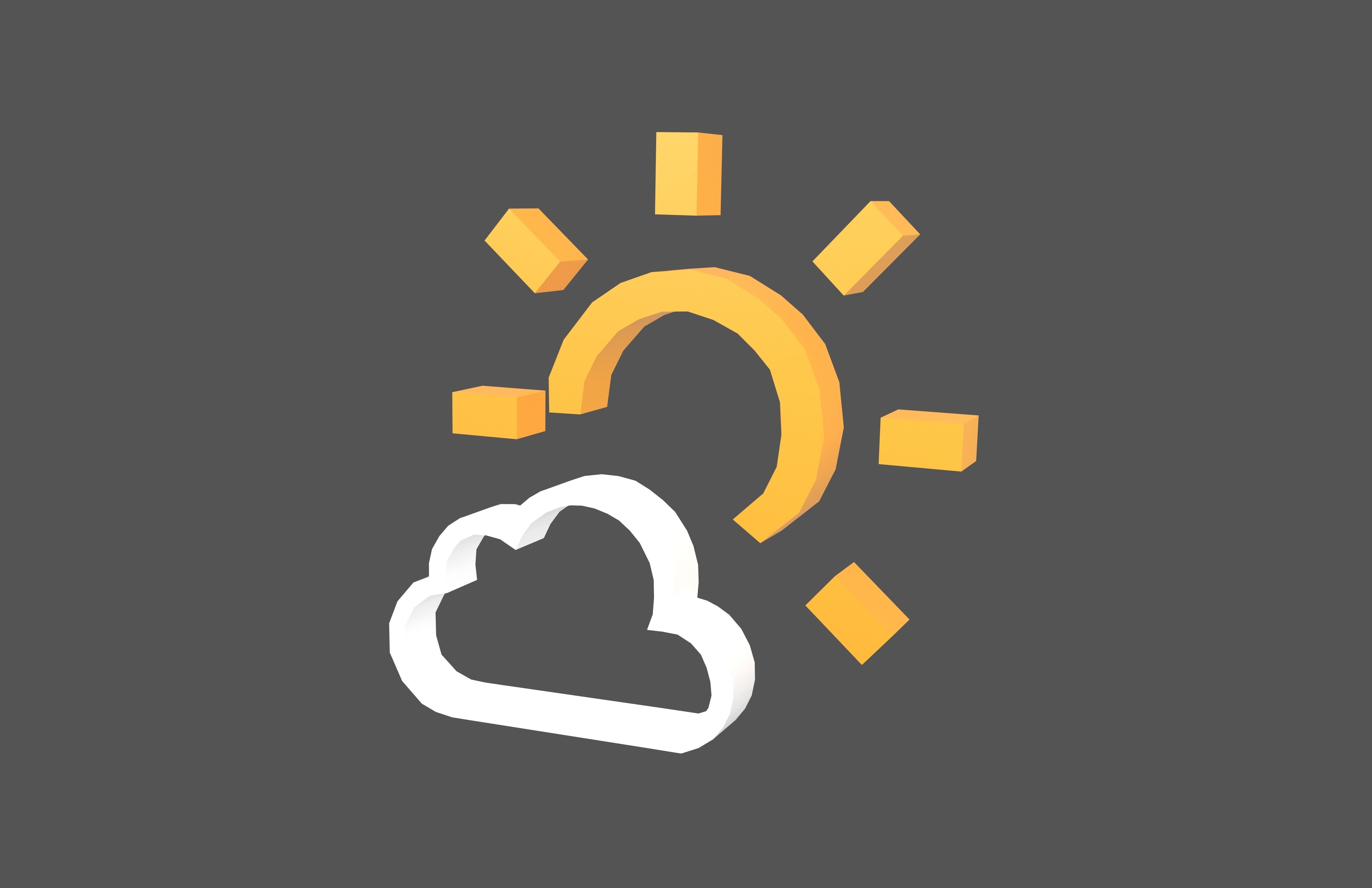 Weather Symbol v9 001 Low-poly 3D model_2