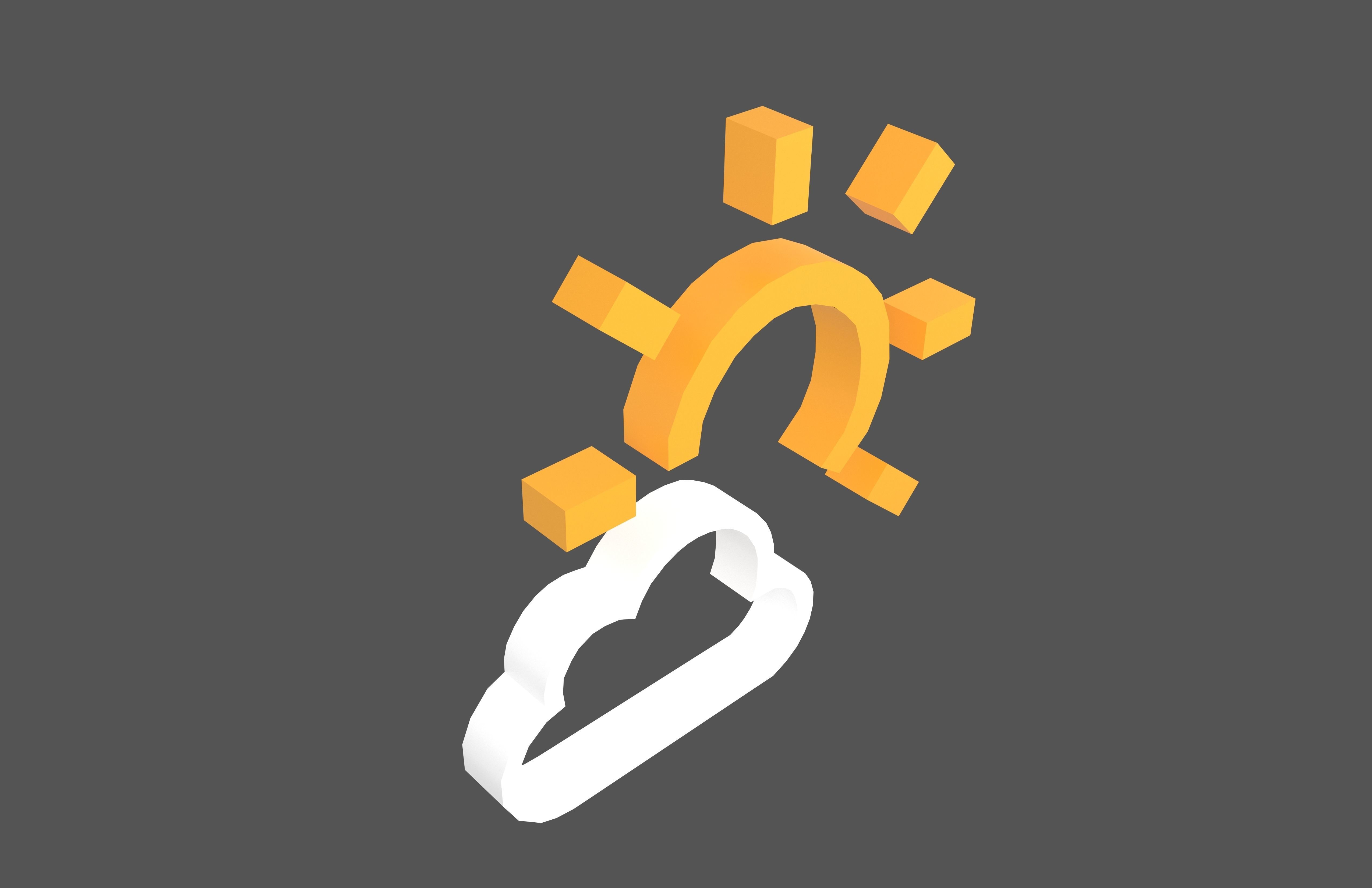 Weather Symbol v9 001 Low-poly 3D model_3