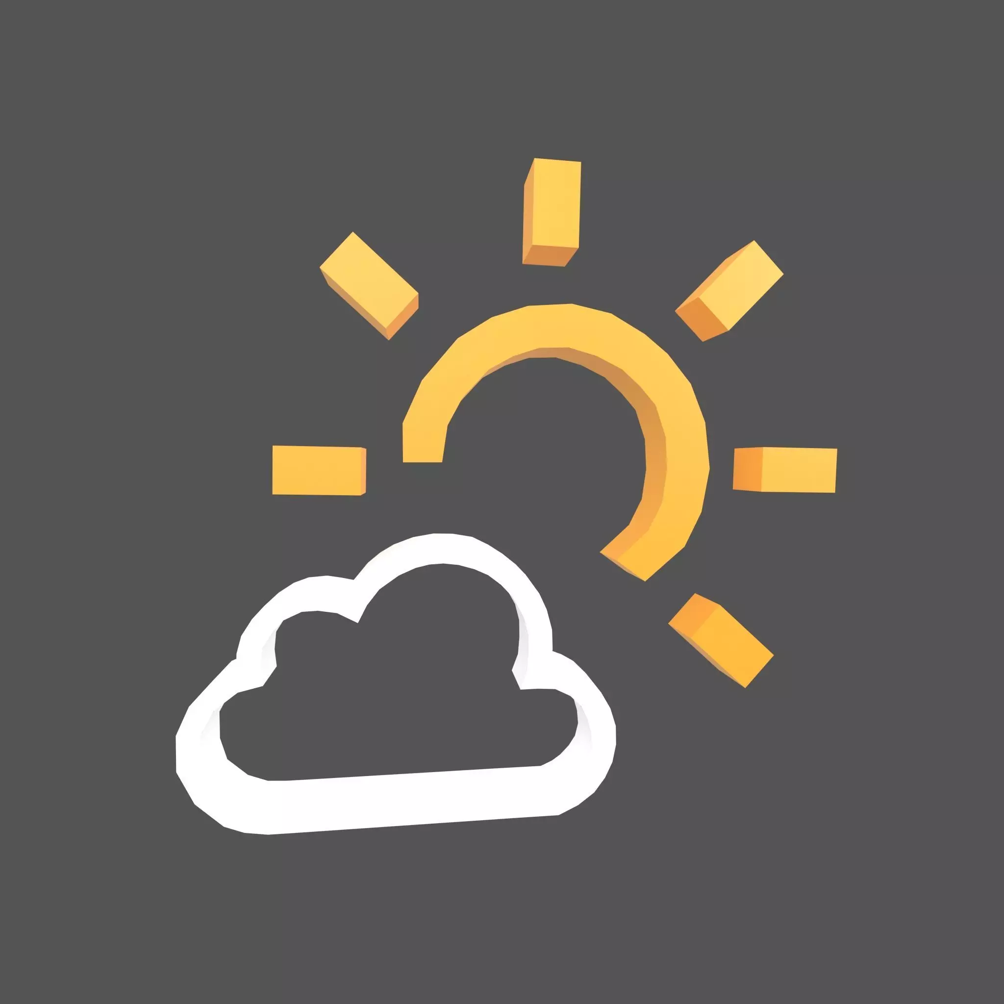 Weather Symbol v9 001 Low-poly 3D model_0