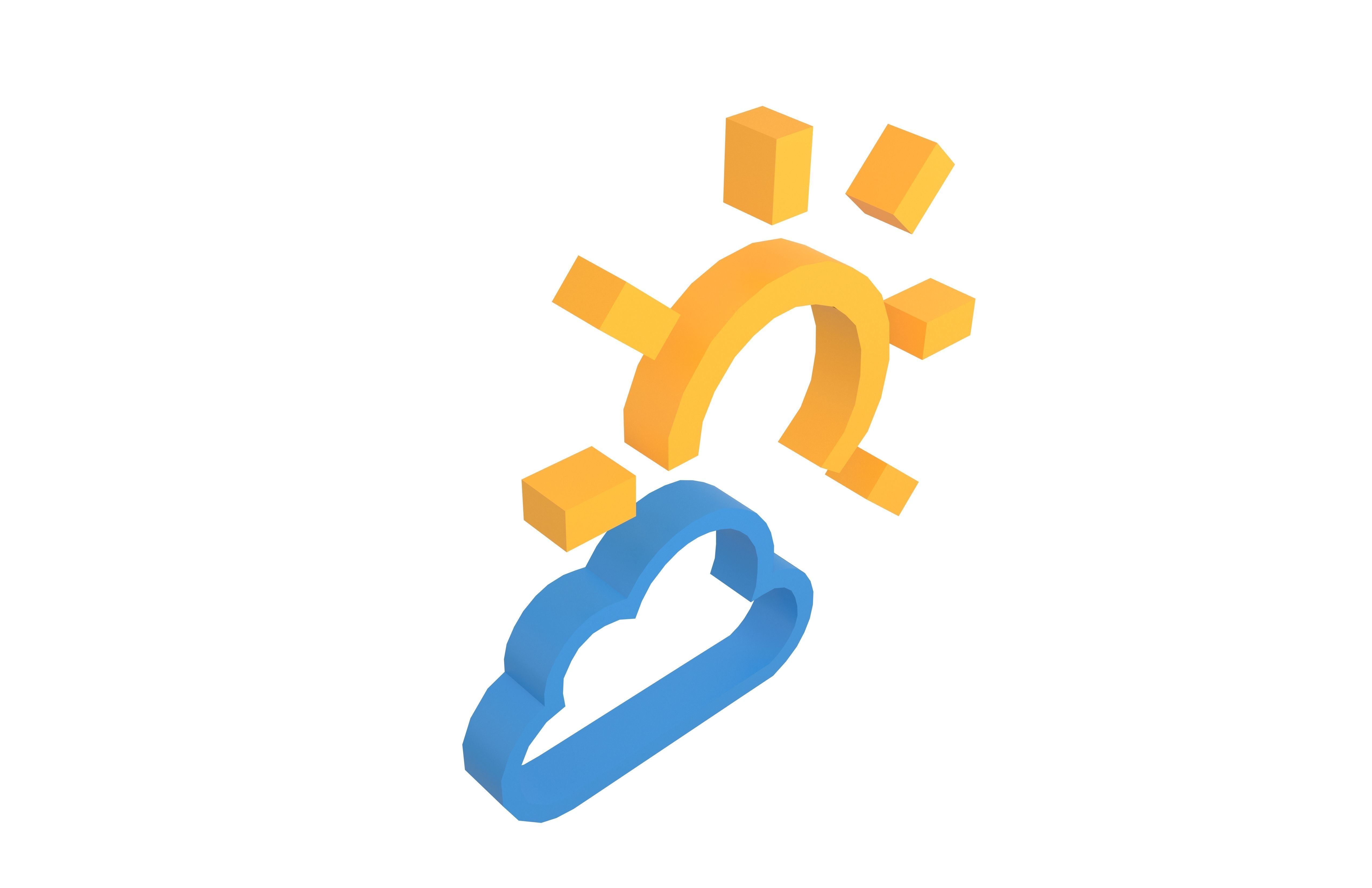 Weather Symbol v9 002 Low-poly 3D model_3