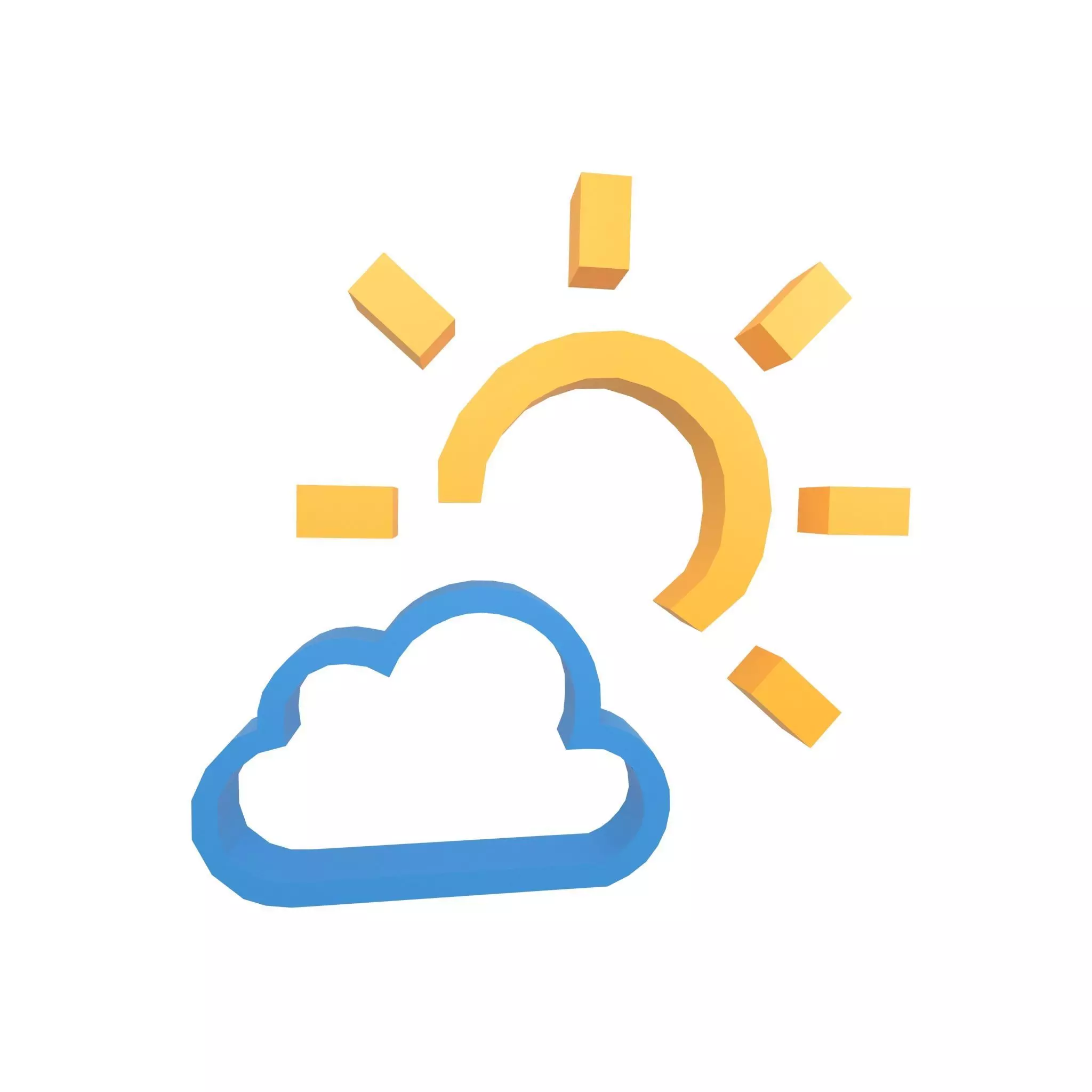 Weather Symbol v9 002 Low-poly 3D model_0