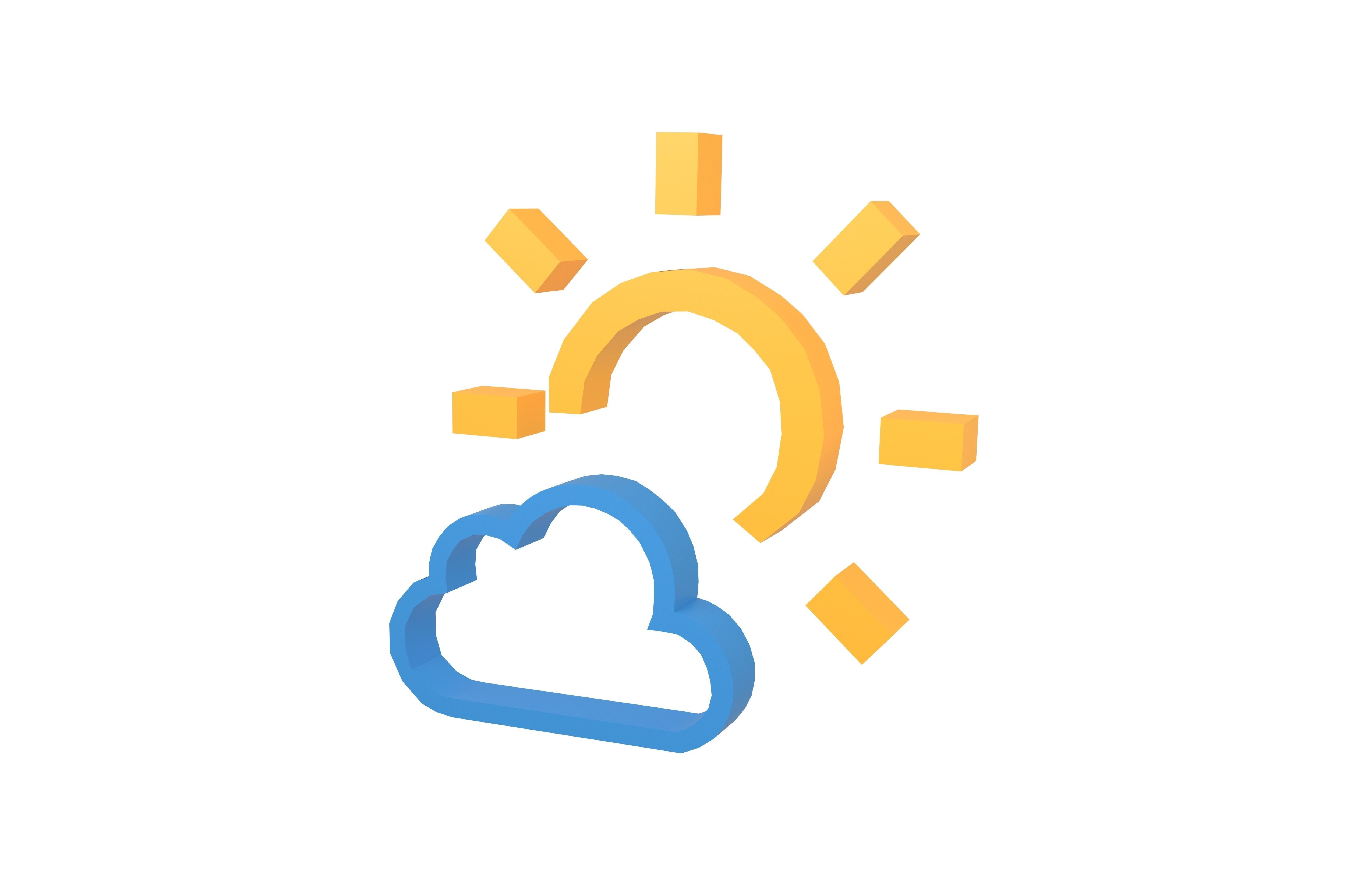 Weather Symbol v9 002 Low-poly 3D model_2