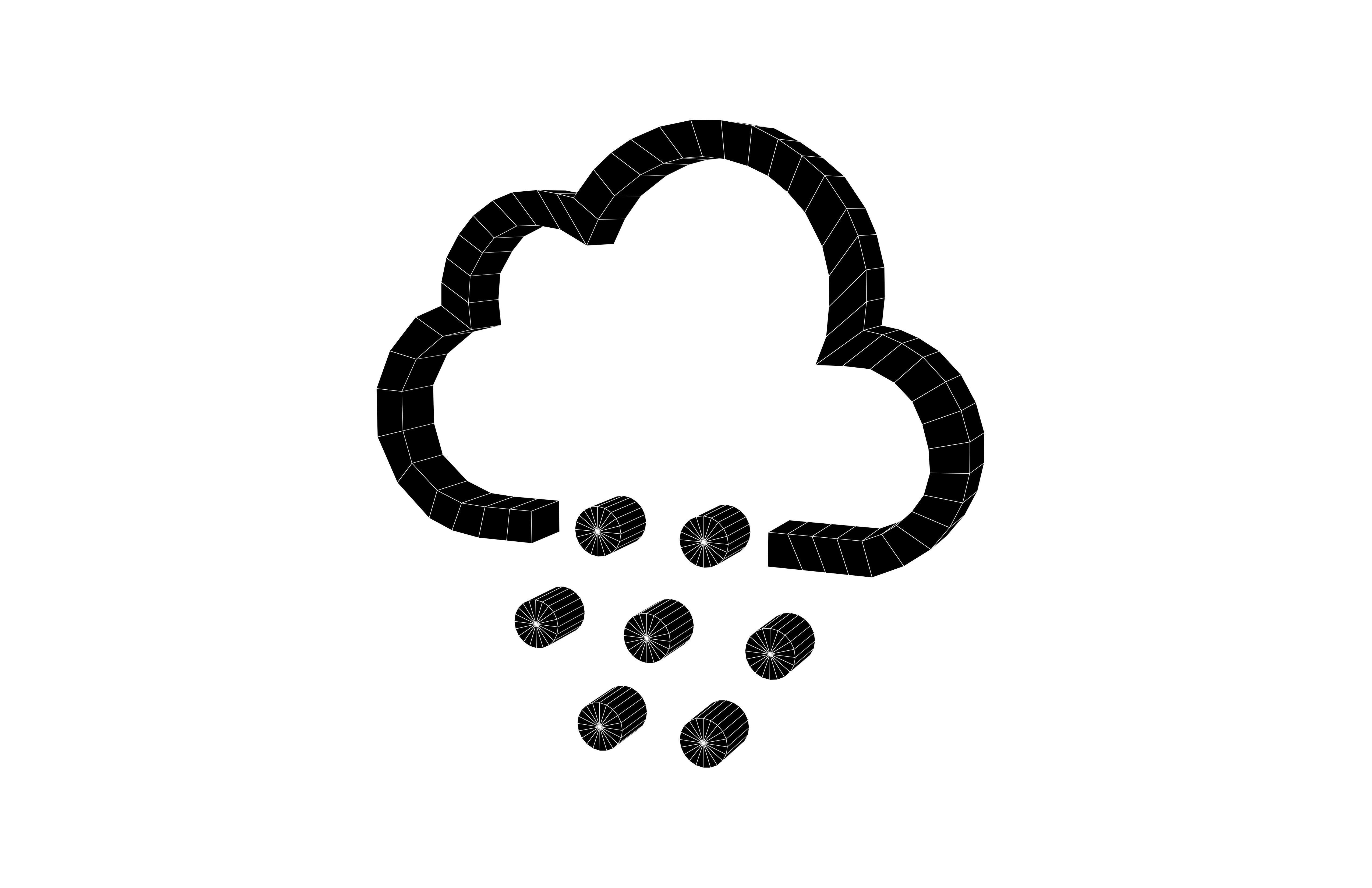 Weather Symbol v10 001 Low-poly 3D model_4