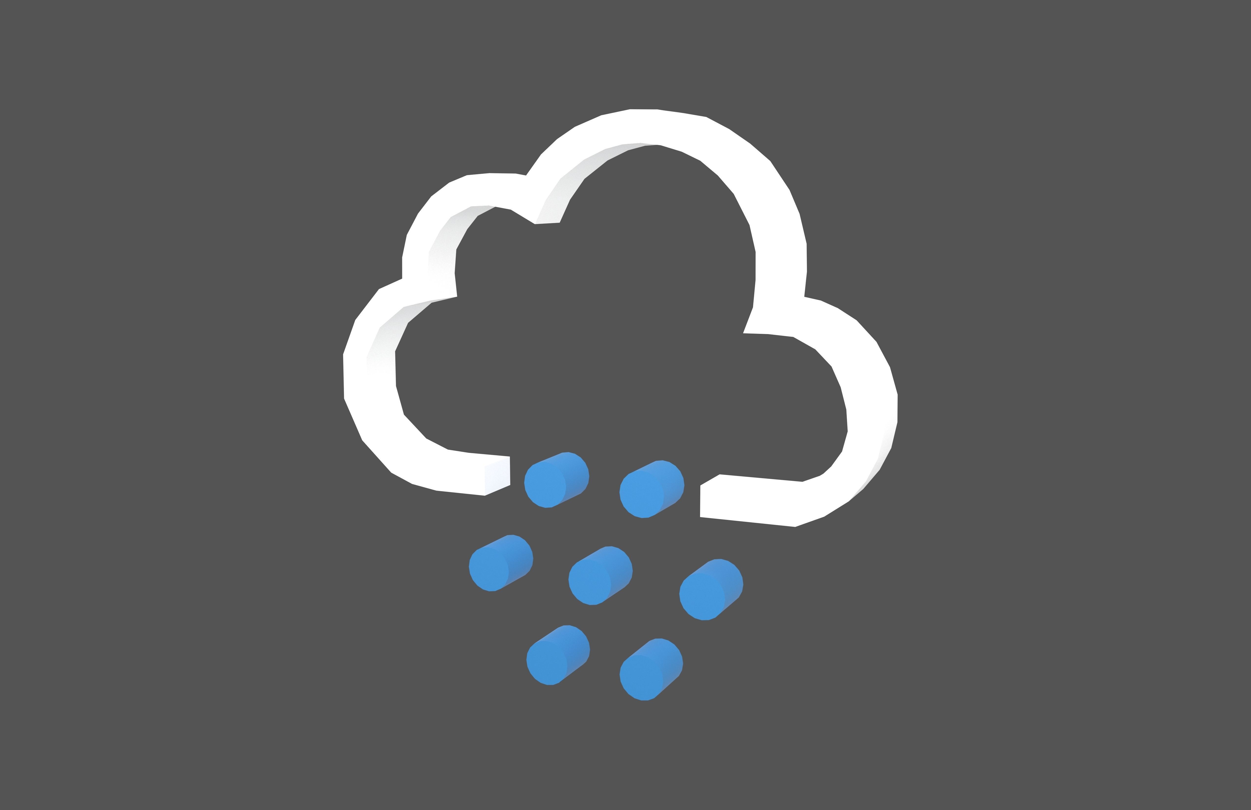 Weather Symbol v10 001 Low-poly 3D model_2