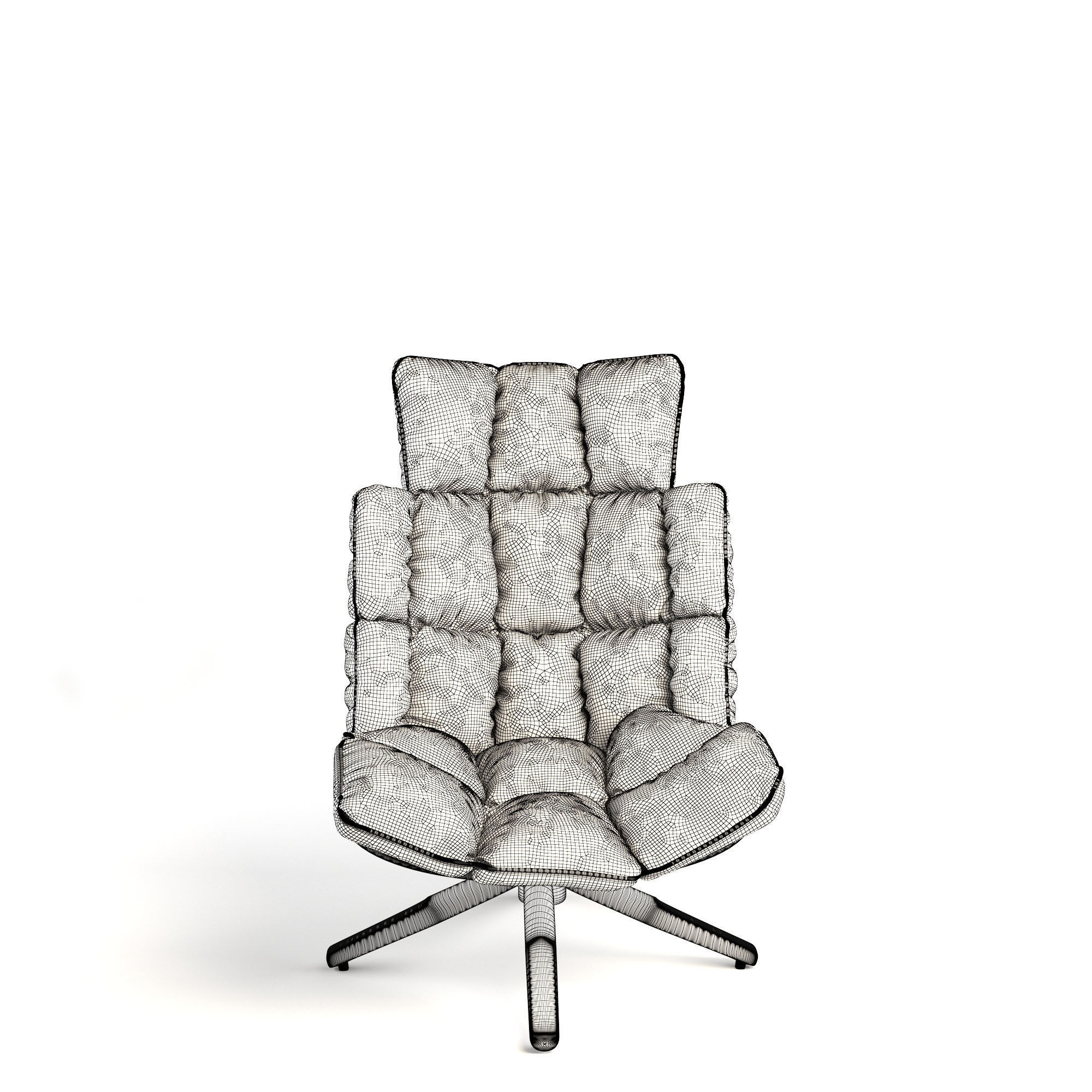 B and B Husk-Armchair 3D model_2