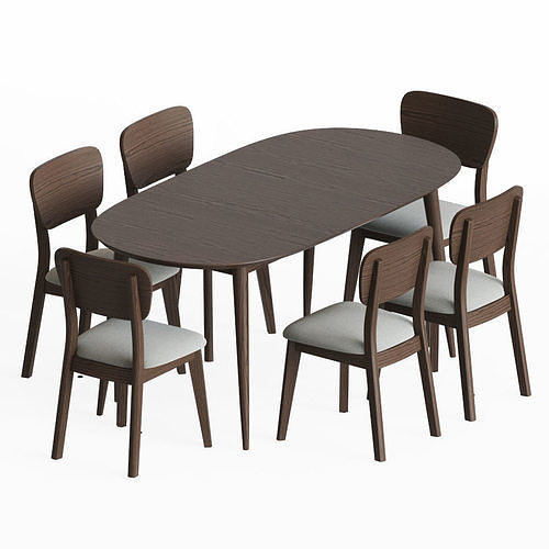 Dining Set 12 3D model
