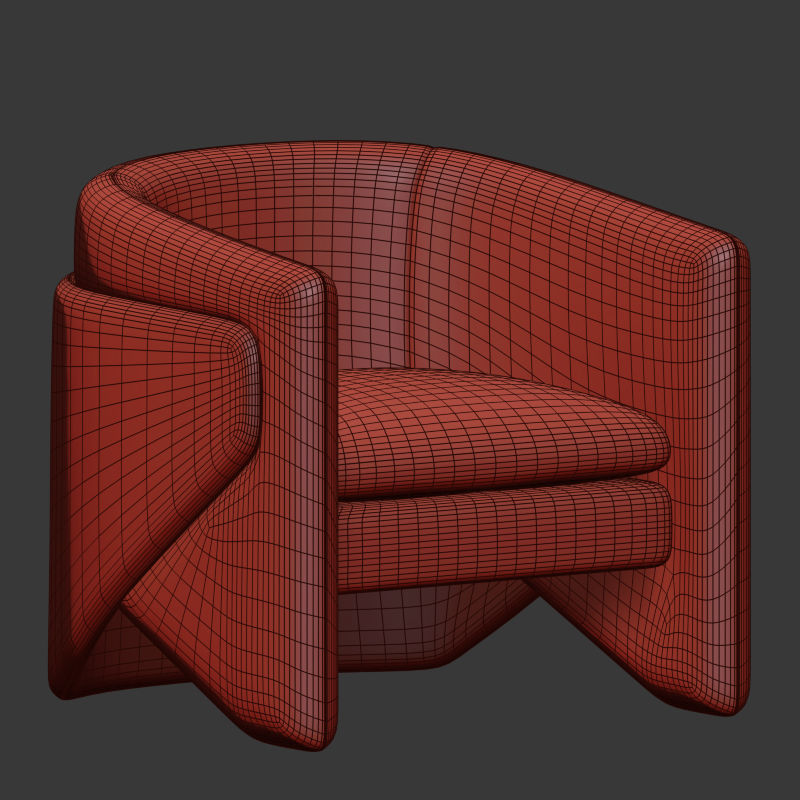 Thea Chair West elm 3D model_4