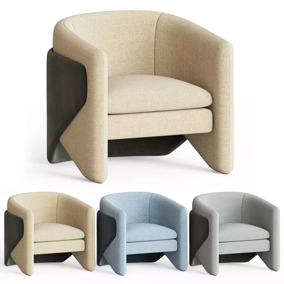 Thea Chair West elm 3D model_0
