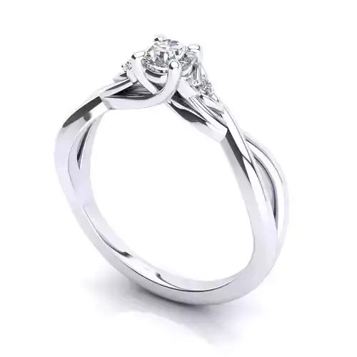 solitary ring engagement jewel with diamond multi stones 