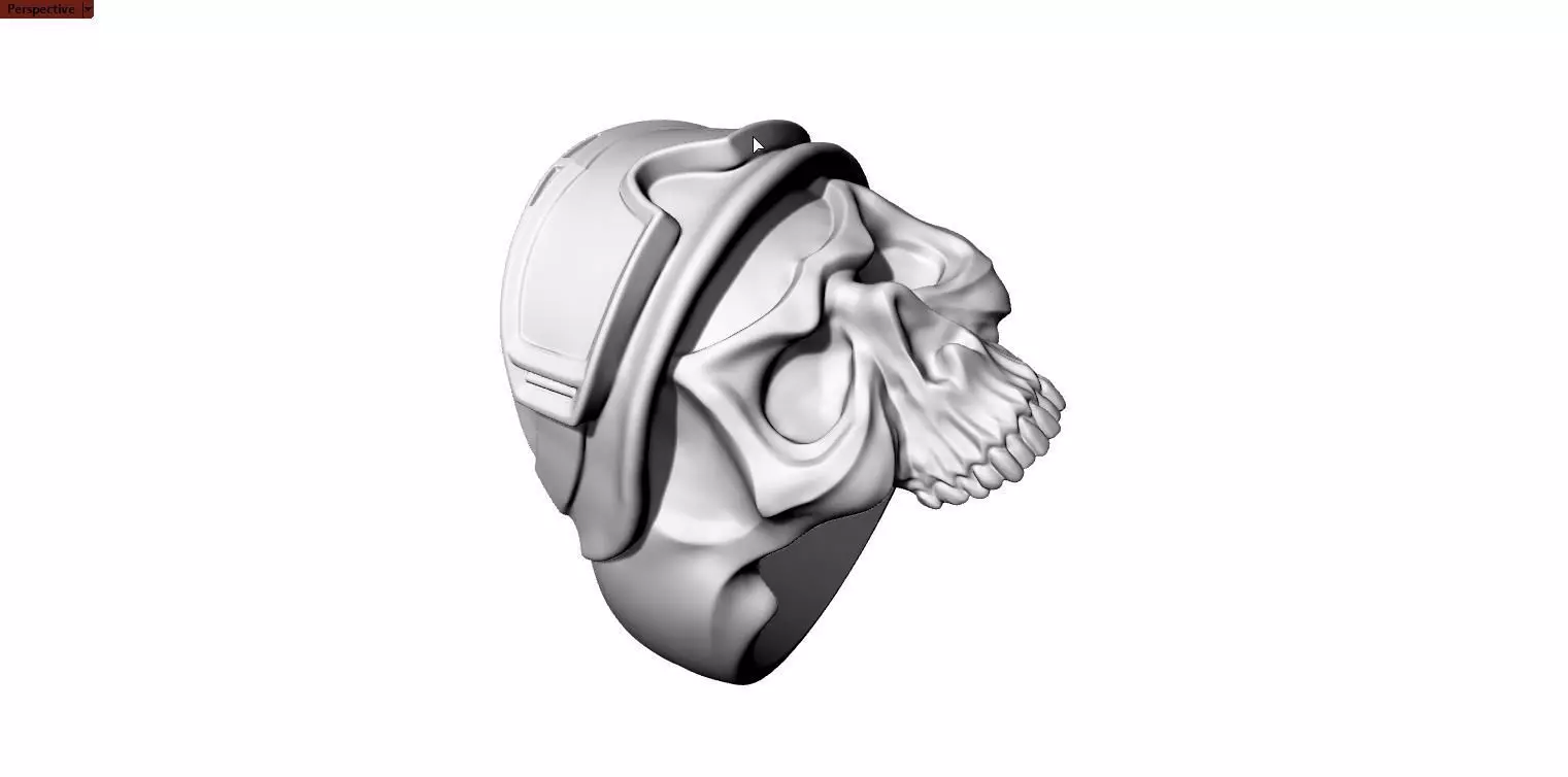 skull helmet 3D print model_0