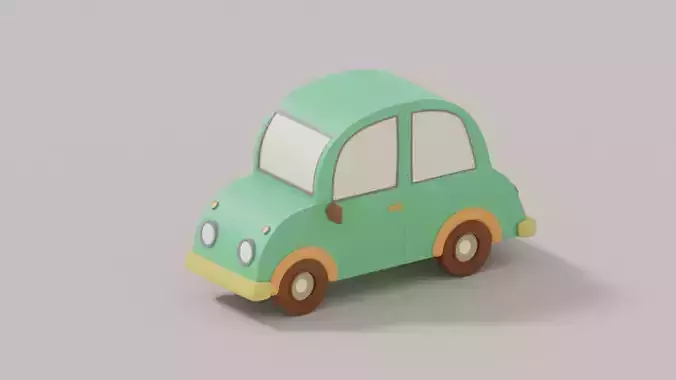 Cartoon Low Poly Car