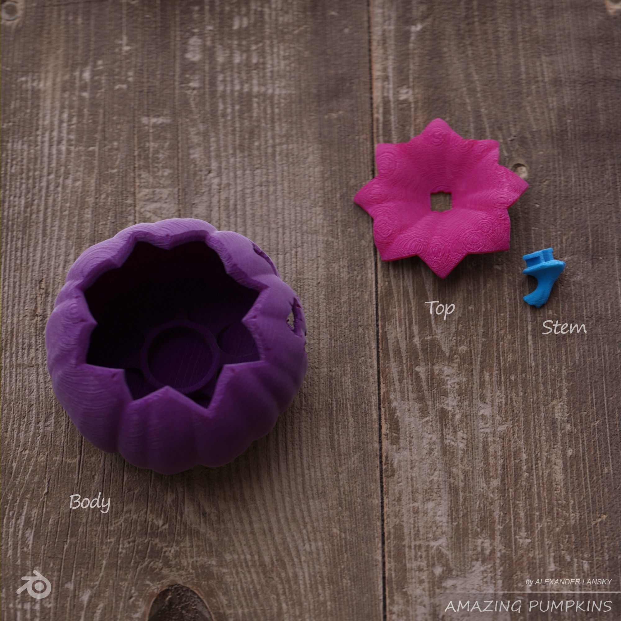 Amazing Pumpkin 005 3D print model_5