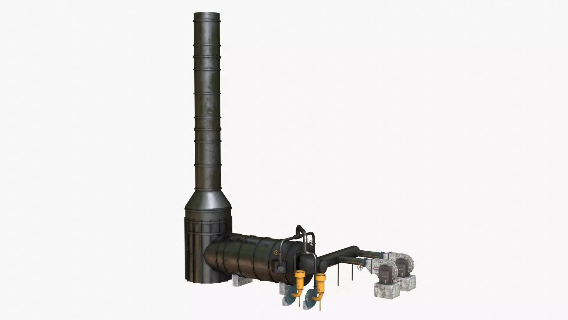 Industrial Thermo Oxidizer Low-poly 3D model
