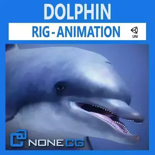 Animated Dolphin Unity Low-poly 3D model