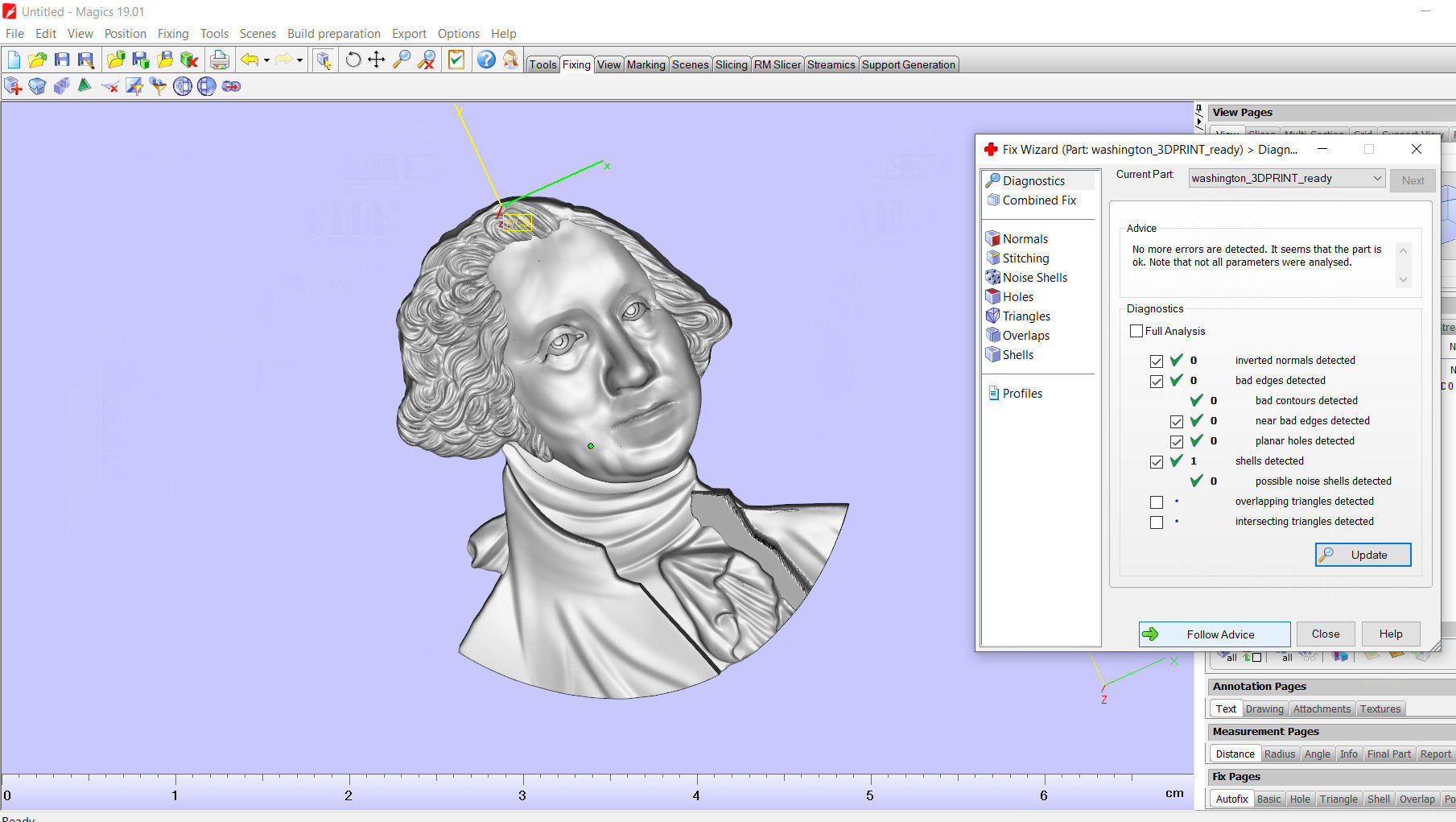 Washington portrait relief 3D print model 3D print model_5