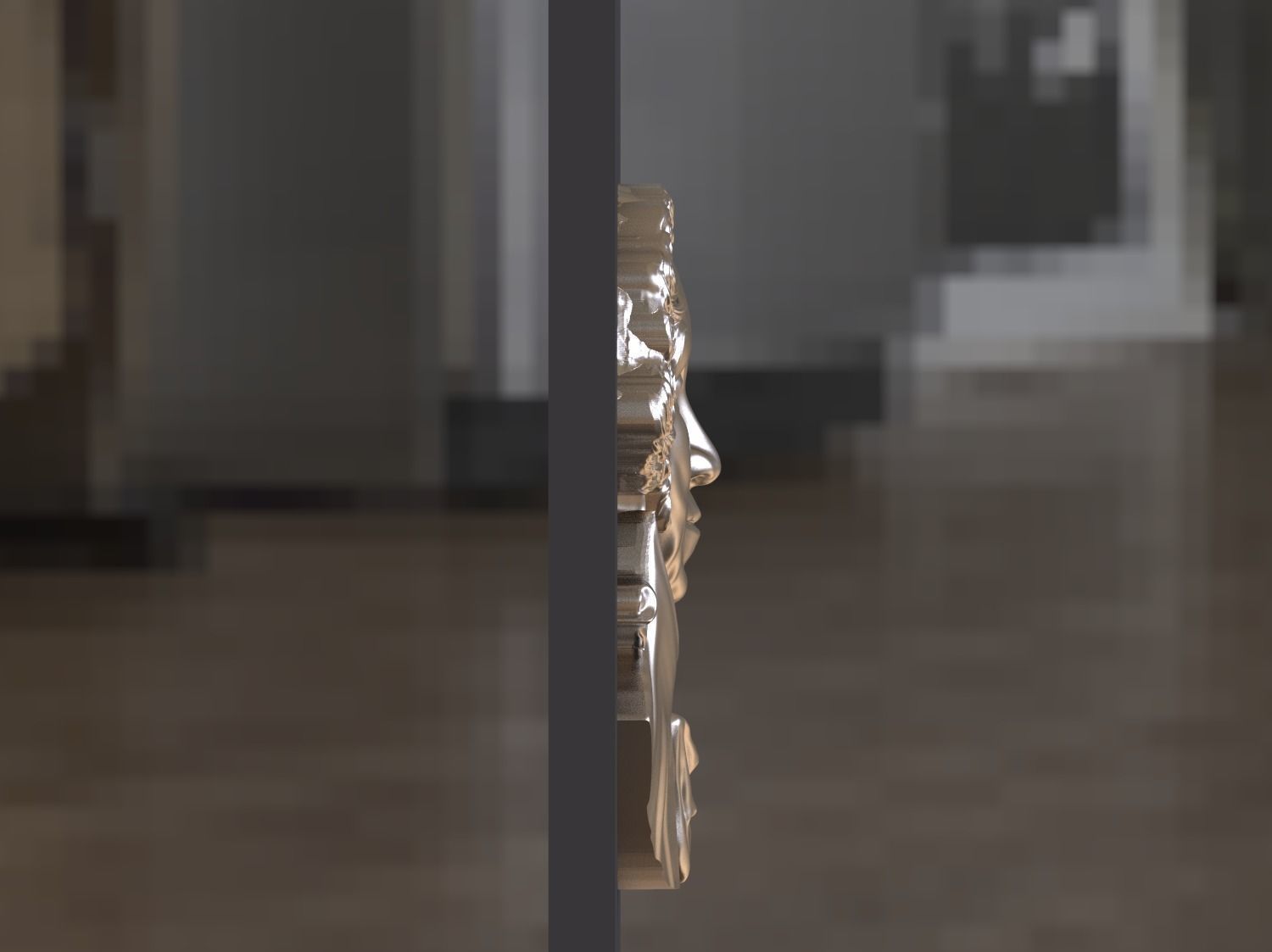 Washington portrait relief 3D print model 3D print model_23