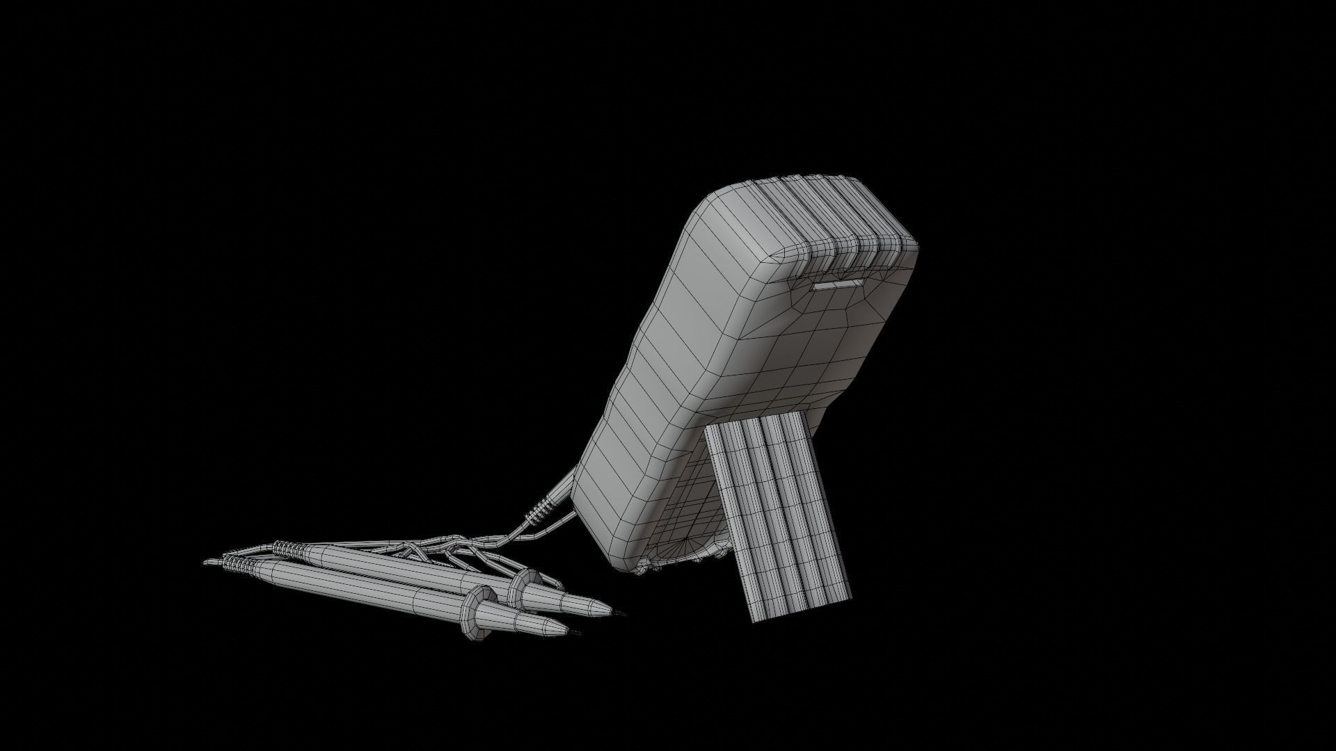 Digital Multimeter Low-poly 3D model_7