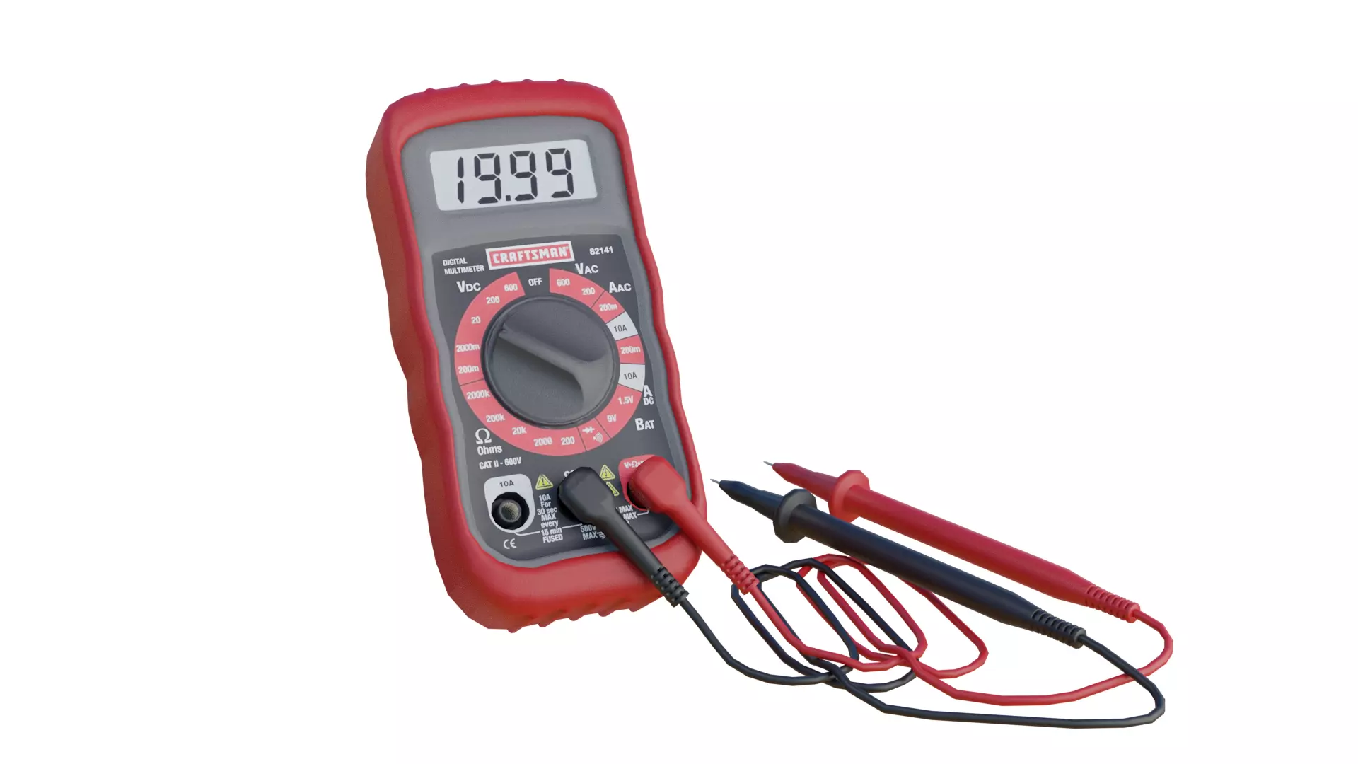 Digital Multimeter Low-poly 3D model_0