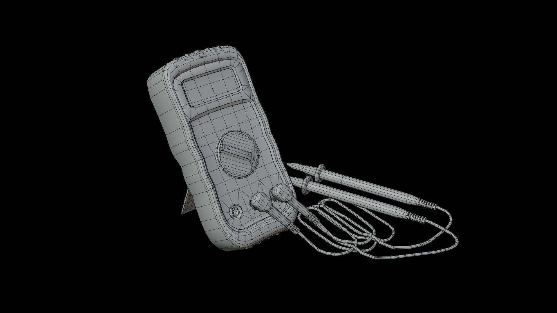 Digital Multimeter Low-poly 3D model_5