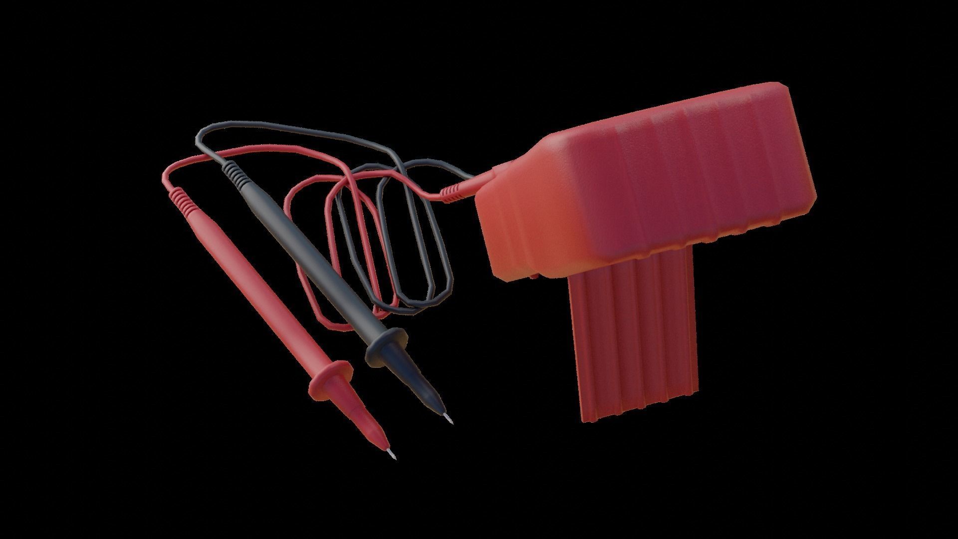 Digital Multimeter Low-poly 3D model_4