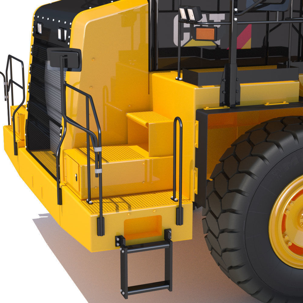 Mining Dump Truck Cat 772G 3D model_15