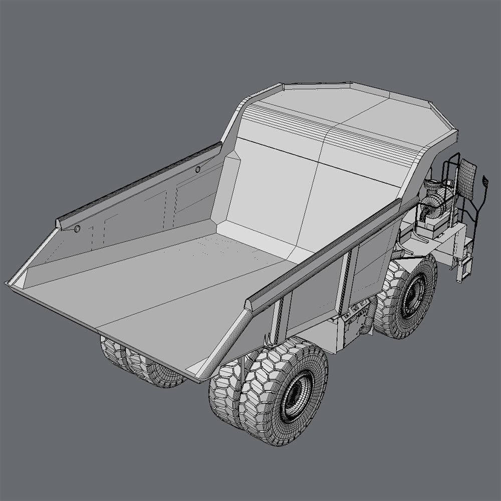 Mining Dump Truck Cat 772G 3D model_6