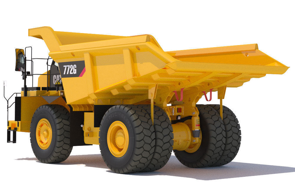Mining Dump Truck Cat 772G 3D model_4