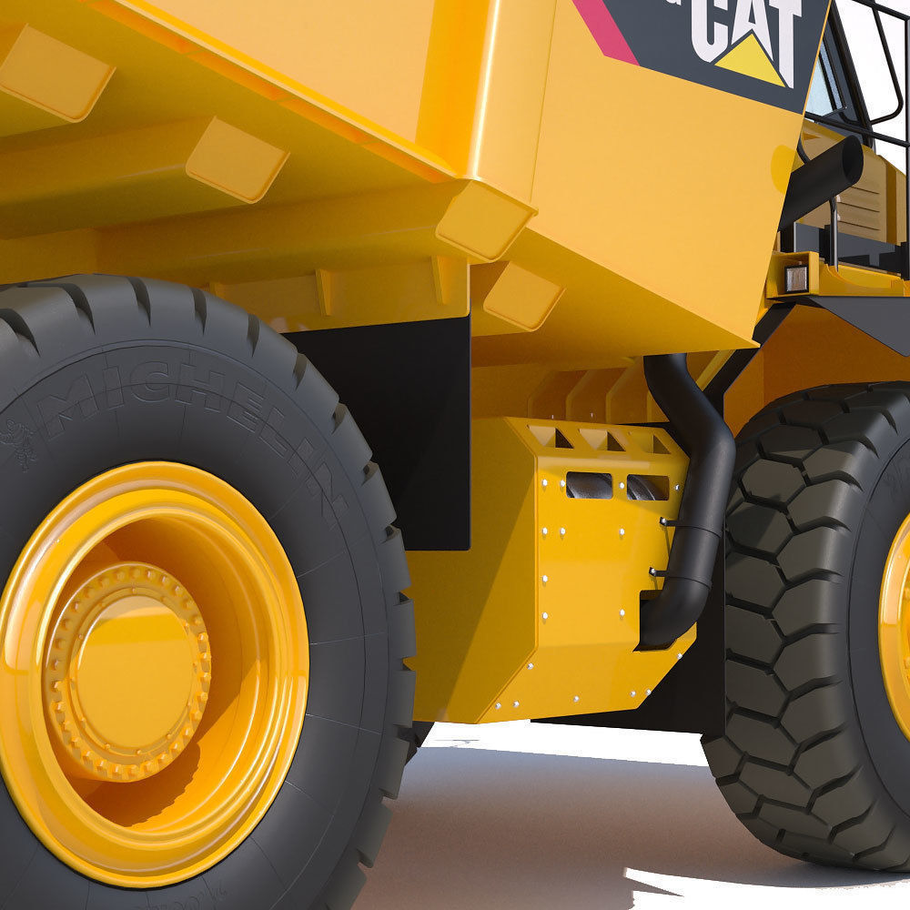 Mining Dump Truck Cat 772G 3D model_13