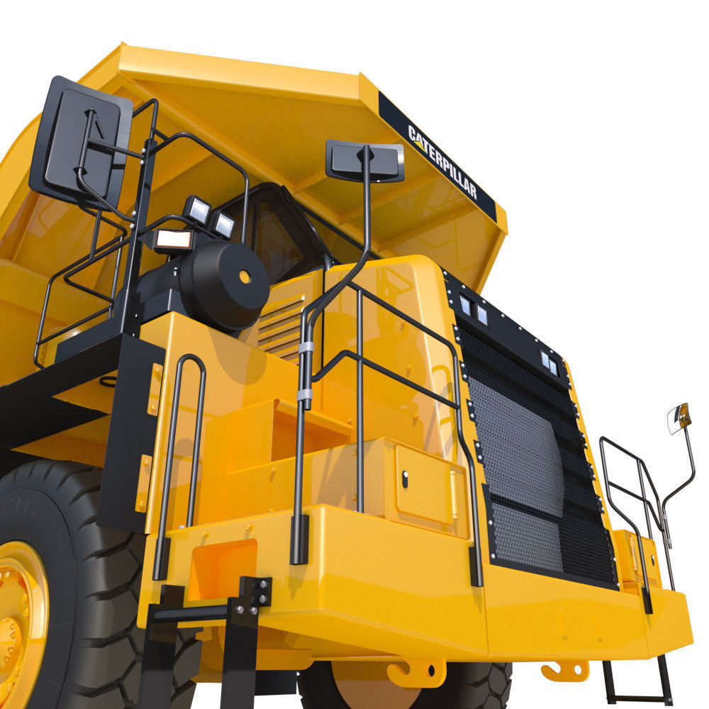 Mining Dump Truck Cat 772G 3D model_17