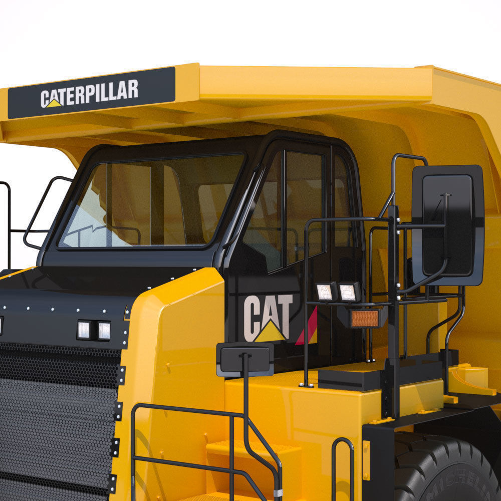 Mining Dump Truck Cat 772G 3D model_9