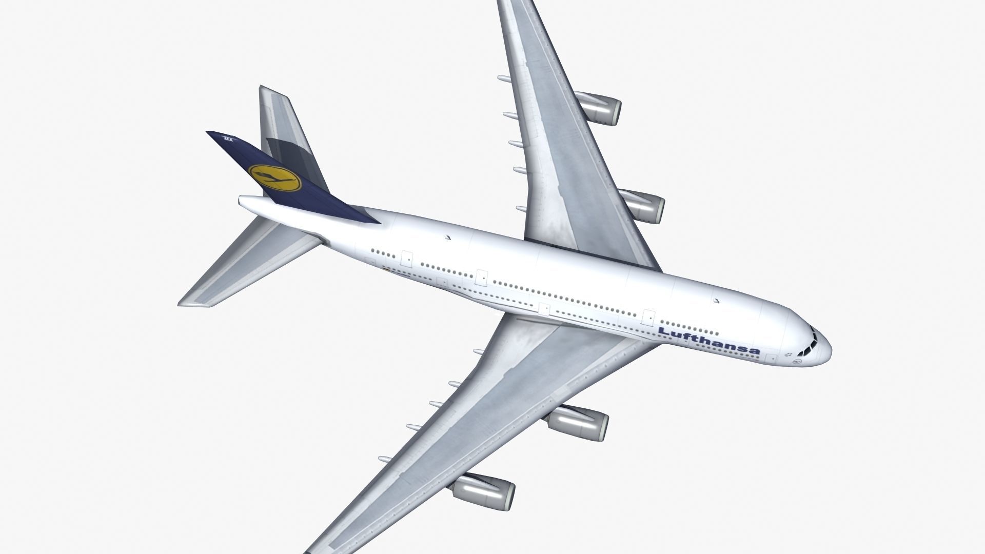 A380 Passenger Aircraft 3D model_23