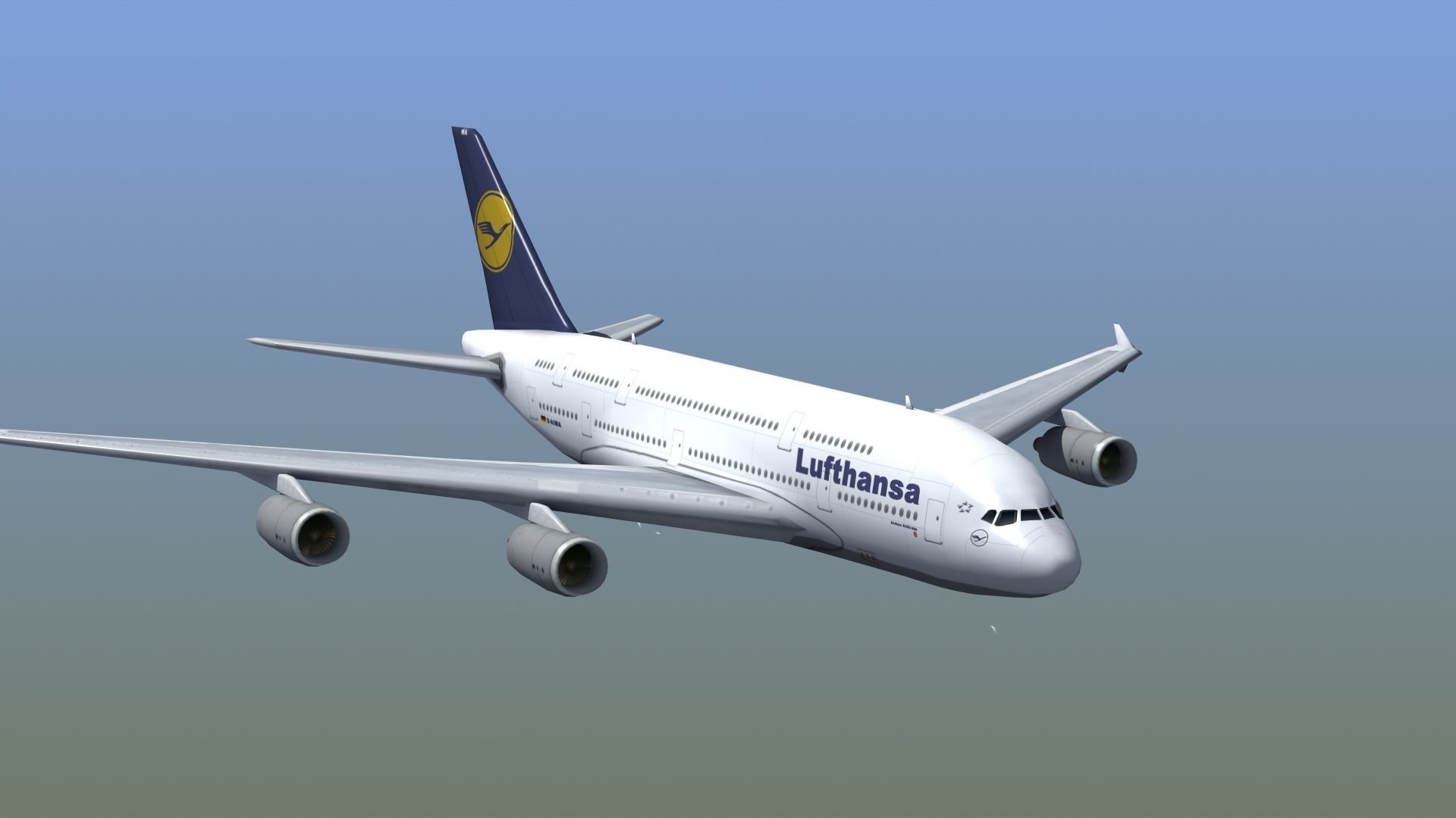 A380 Passenger Aircraft 3D model_12