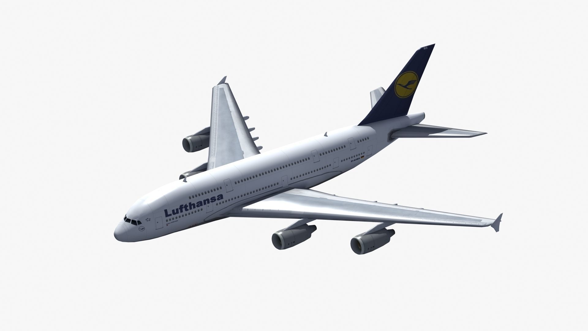 A380 Passenger Aircraft 3D model_21