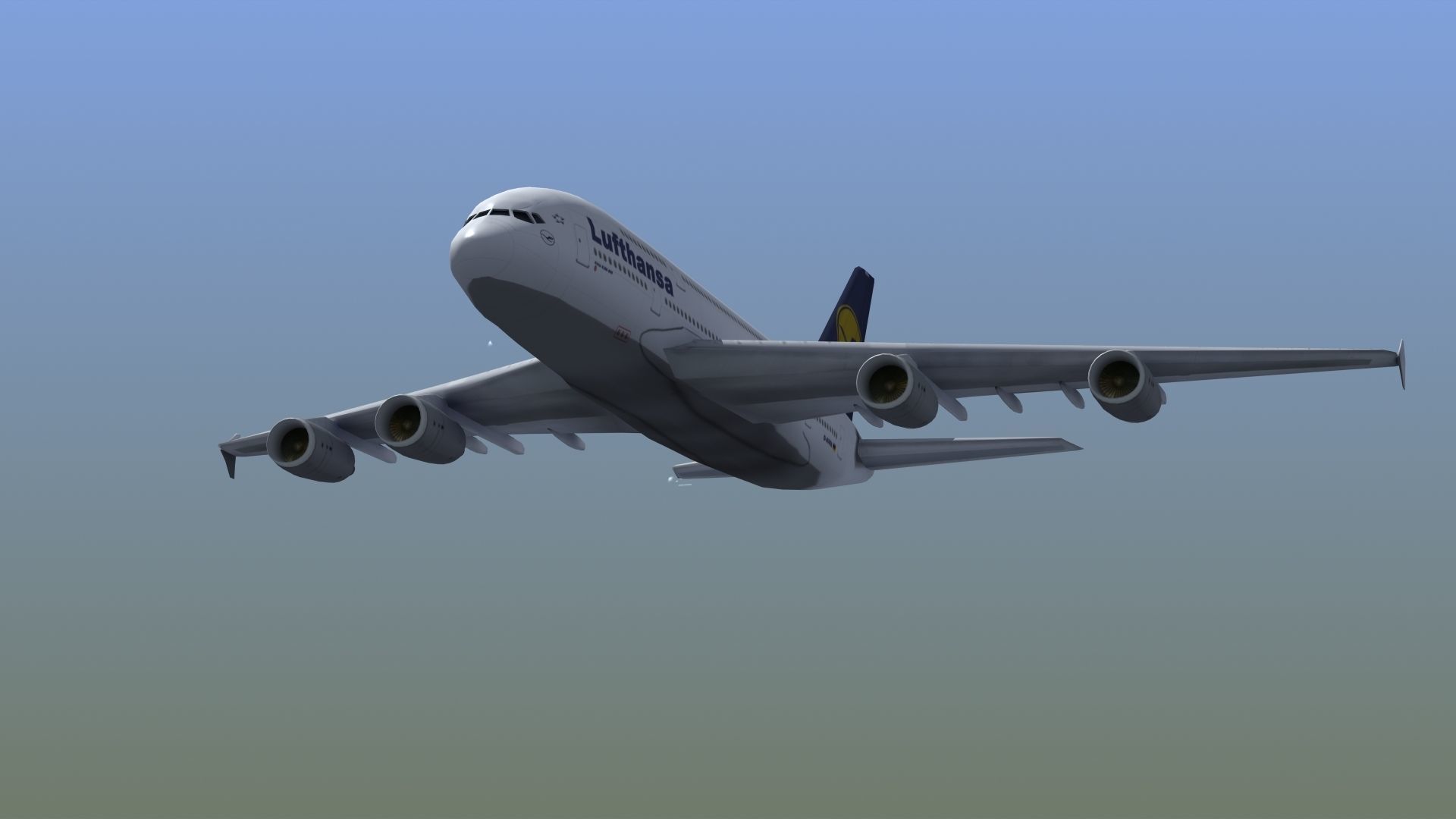 A380 Passenger Aircraft 3D model_15