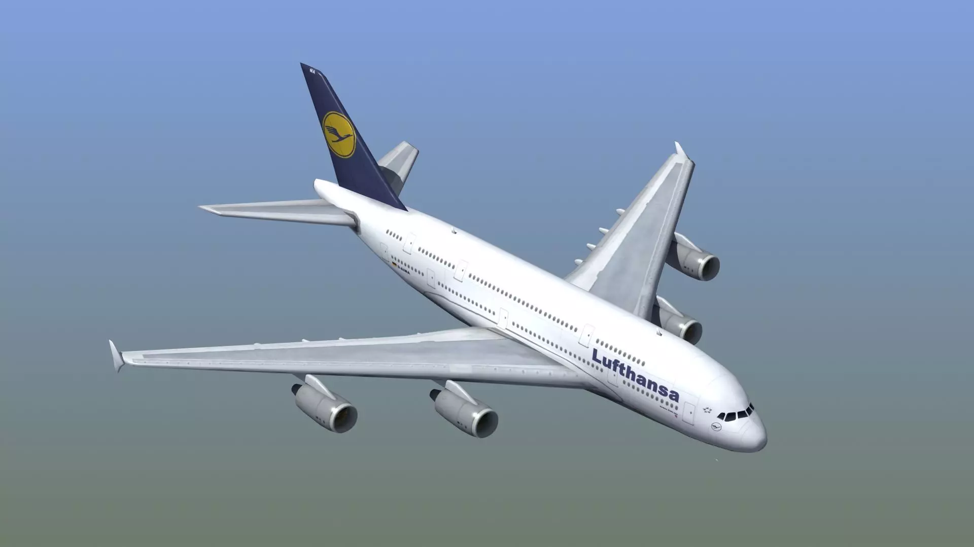 A380 Passenger Aircraft 3D model_0