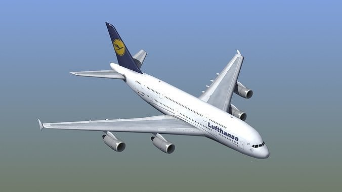 A380 Passenger Aircraft 3D model