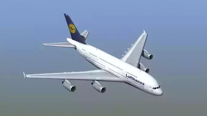 A380 Passenger Aircraft 3D model