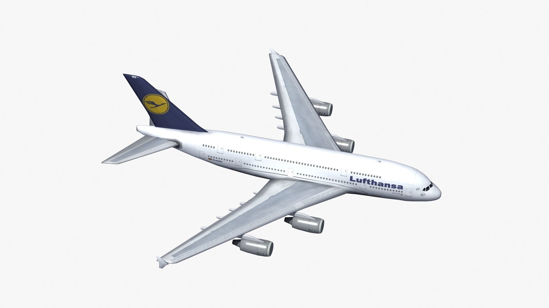 A380 Passenger Aircraft 3D model_28