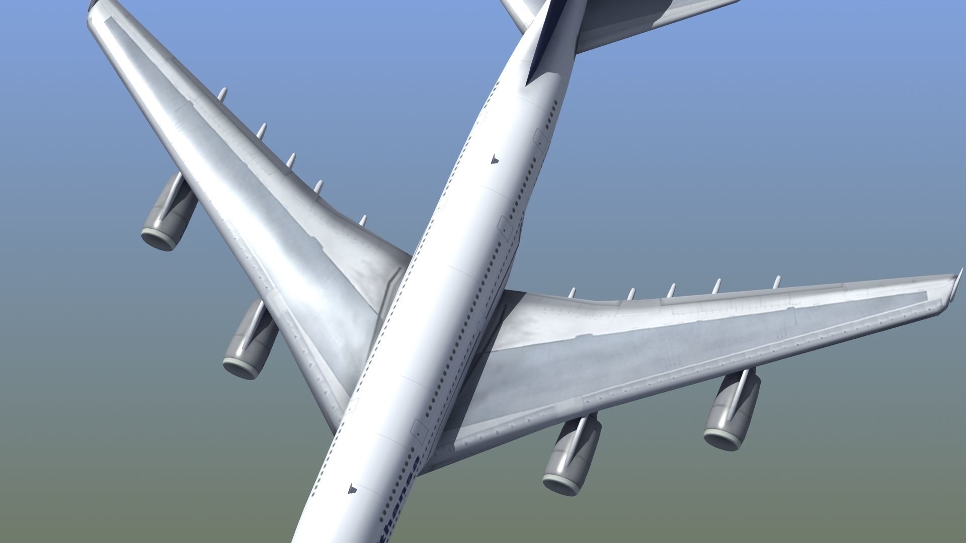 A380 Passenger Aircraft 3D model_3