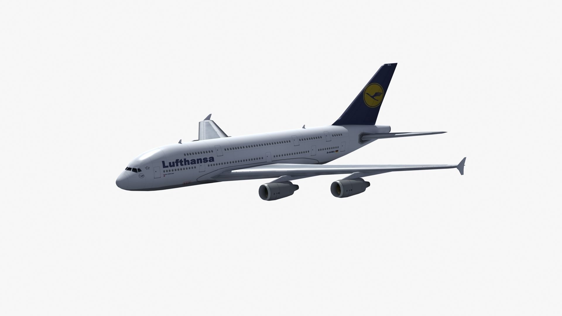 A380 Passenger Aircraft 3D model_25