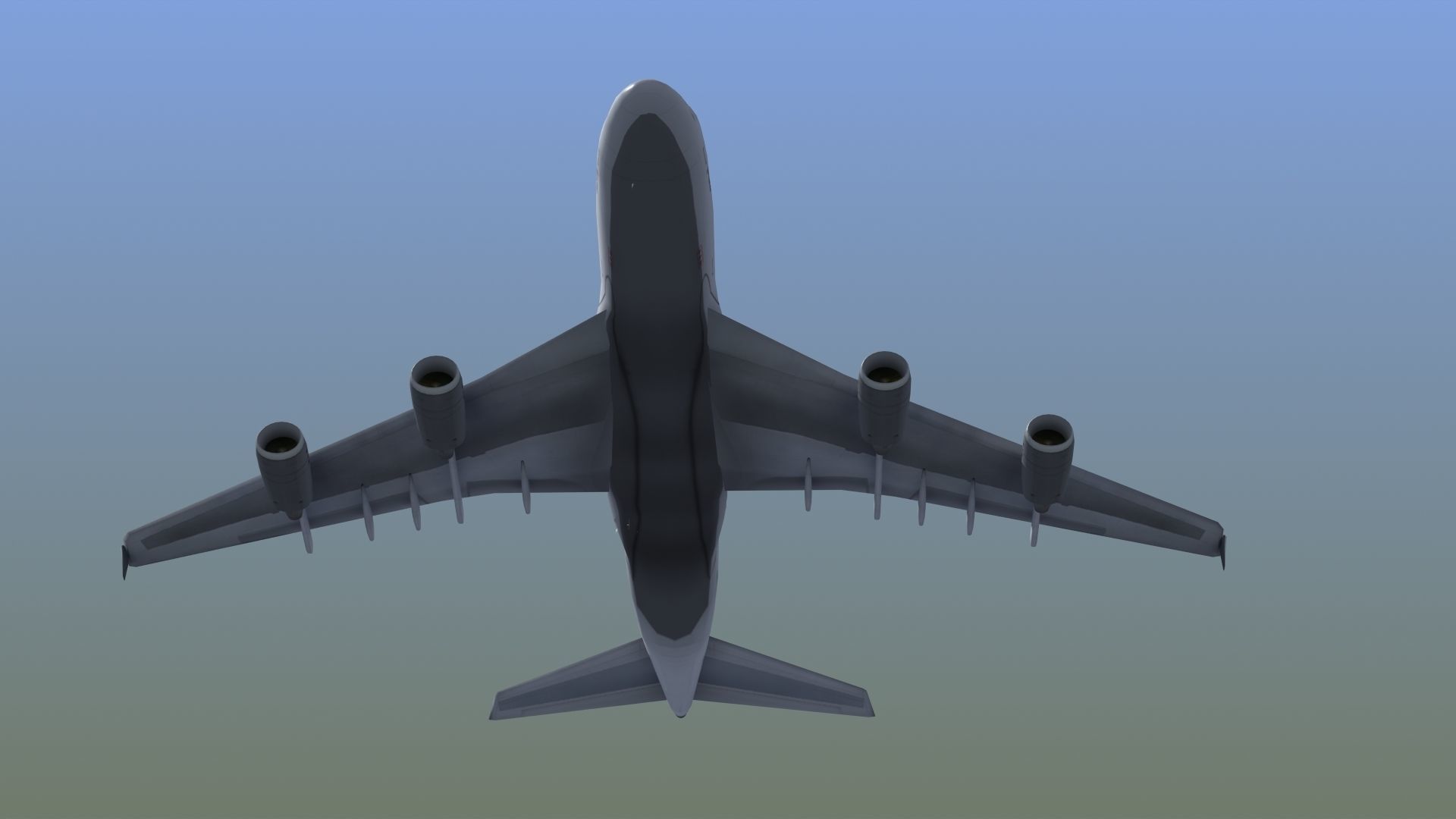 A380 Passenger Aircraft 3D model_17